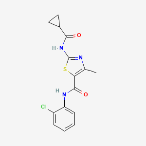 N-(2-chlorophenyl)-2-[[cyclopropyl(oxo)methyl]amino]-4-methyl-5-thiazolecarboxamide