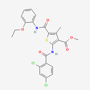 Methyl 2-(2,4-dichlorobenzamido)-5-((2-ethoxyphenyl)carbamoyl)-4-methylthiophene-3-carboxylate