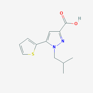 1-Isobutyl-5-(thiophen-2-yl)-1H-pyrazole-3-carboxylic acid