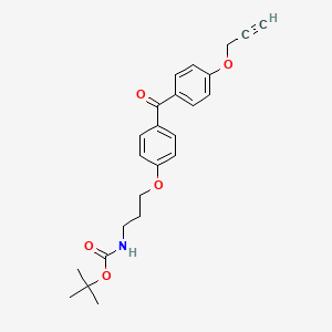 tert-Butyl (3-(4-(4-(prop-2-yn-1-yloxy)benzoyl)phenoxy)propyl)carbamate