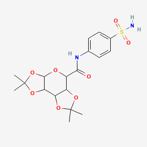 molecular formula C18H24N2O8S B12073387 4,4,11,11-tetramethyl-N-(4-sulfamoylphenyl)-3,5,7,10,12-pentaoxatricyclo[7.3.0.02,6]dodecane-8-carboxamide 