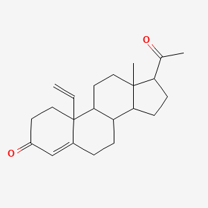 molecular formula C22H30O2 B12073418 17-Acetyl-10-ethenyl-13-methyl-1,2,6,7,8,9,11,12,14,15,16,17-dodecahydrocyclopenta[a]phenanthren-3-one 