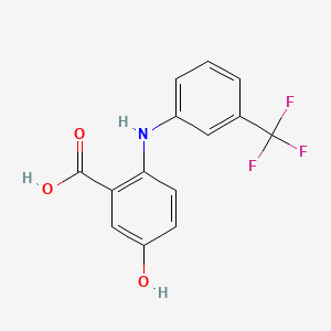 molecular formula C14H10F3NO3 B1207352 5-Hydroxyflufenamic acid CAS No. 39062-67-4