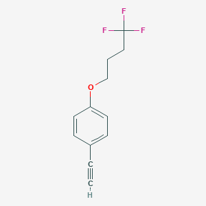 molecular formula C12H11F3O B12073524 1-Ethynyl-4-(4,4,4-trifluoro-butoxy)-benzene 