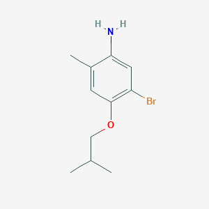 molecular formula C11H16BrNO B12073536 5-Bromo-4-isobutoxy-2-methylaniline 