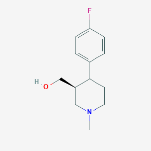 molecular formula C13H18FNO B12073547 [4-((4S)-Fluoro-phenyl)-1-methyl-piperidin-(3S)-yl]-methanol 