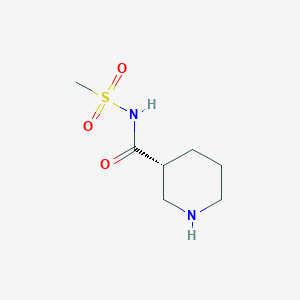 molecular formula C7H14N2O3S B12073601 (3R)-N-Methanesulfonylpiperidine-3-carboxamide 