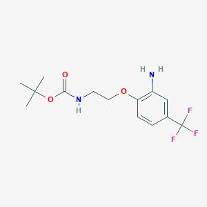 molecular formula C14H19F3N2O3 B12073607 tert-Butyl (2-(2-amino-4-(trifluoromethyl)phenoxy)ethyl)carbamate 