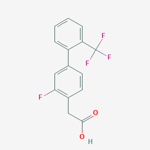 2-(3-Fluoro-2'-(trifluoromethyl)-[1,1'-biphenyl]-4-yl)acetic acid