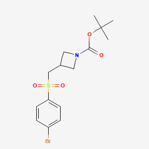 molecular formula C15H20BrNO4S B12073642 tert-Butyl 3-(((4-bromophenyl)sulfonyl)methyl)azetidine-1-carboxylate 