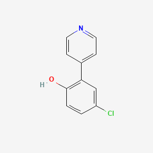 molecular formula C11H8ClNO B12073643 4-Chloro-2-(pyridin-4-yl)phenol 