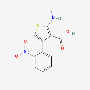 molecular formula C11H8N2O4S B12073652 2-Amino-4-(2-nitrophenyl)thiophene-3-carboxylic acid 