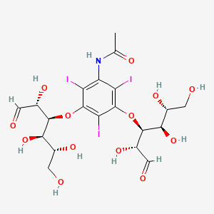 molecular formula C20H26I3NO13 B1207369 3,3'-O-(5-(Acetylamino)-2,4,6-triiodo-1,3-phenylene)bis-D-glucose CAS No. 75871-99-7