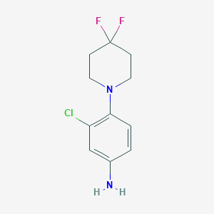 molecular formula C11H13ClF2N2 B12073701 3-Chloro-4-(4,4-difluoropiperidin-1-yl)aniline 