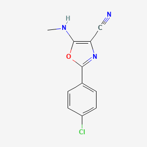 2-(4-Chlorophenyl)-5-(methylamino)-1,3-oxazole-4-carbonitrile