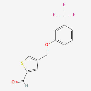 4-((3-(Trifluoromethyl)phenoxy)methyl)thiophene-2-carbaldehyde