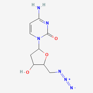 molecular formula C9H12N6O3 B12073851 5'-Azido-2',5'-dideoxycytidine 