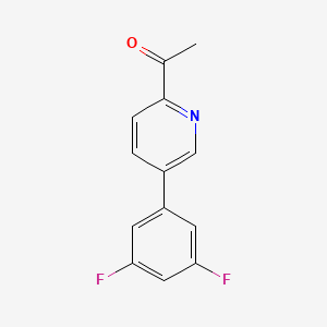 molecular formula C13H9F2NO B12073882 1-[5-(3,5-Difluorophenyl)pyridin-2-yl]ethan-1-one 