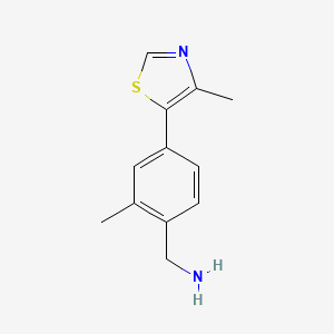 (2-Methyl-4-(4-methylthiazol-5-yl)phenyl)methanamine