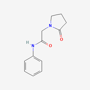 molecular formula C12H14N2O2 B1207391 2-(2-oxopyrrolidin-1-yl)-N-phenylacetamide CAS No. 7458-01-7