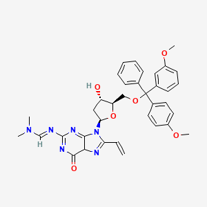 N'-[8-ethenyl-9-[(2R,4S,5R)-4-hydroxy-5-[[(3-methoxyphenyl)-(4-methoxyphenyl)-phenylmethoxy]methyl]oxolan-2-yl]-6-oxo-5H-purin-2-yl]-N,N-dimethylmethanimidamide