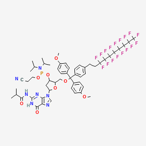 molecular formula C54H57F17N7O8P B12073926 2'-Deoxy-5'-O-FDMT-N2-isobutyryl-guanosine 3'-CE phosphoramidite 