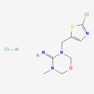 molecular formula C8H12Cl2N4OS B12073970 3-((2-Chlorothiazol-5-yl)methyl)-5-methyl-1,3,5-oxadiazinan-4-imine Hydrochloride 