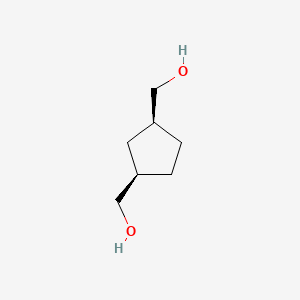 molecular formula C7H14O2 B12074034 1,3-Cyclopentanedimethanol, (1R,3S)-rel- CAS No. 3965-56-8