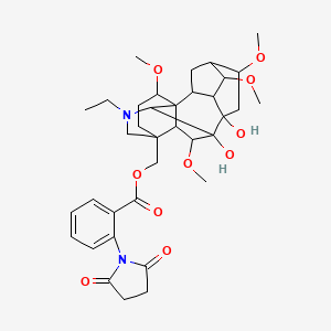 (11-Ethyl-8,9-dihydroxy-4,6,16,18-tetramethoxy-11-azahexacyclo[7.7.2.12,5.01,10.03,8.013,17]nonadecan-13-yl)methyl 2-(2,5-dioxopyrrolidin-1-yl)benzoate