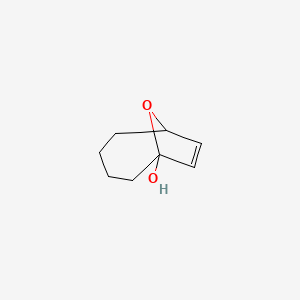 molecular formula C8H12O2 B1207412 9-Oxabicyclo[4.2.1]non-7-en-1-ol 