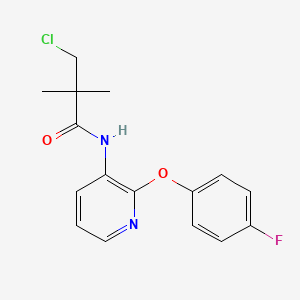 Propanamide, 3-chloro-N-[2-(4-fluorophenoxy)-3-pyridinyl]-2,2-dimethyl-