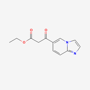 Ethyl 3-(imidazo[1,2-a]pyridin-6-yl)-3-oxopropanoate