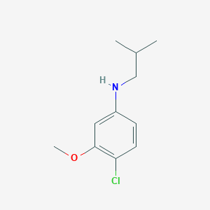 molecular formula C11H16ClNO B12074270 4-Chloro-N-isobutyl-3-methoxyaniline 