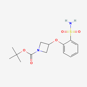 molecular formula C14H20N2O5S B12074285 tert-Butyl 3-(2-sulfamoylphenoxy)azetidine-1-carboxylate 