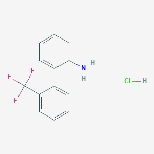 molecular formula C13H11ClF3N B12074289 2'-(Trifluoromethyl)-[1,1'-biphenyl]-2-amine hydrochloride 