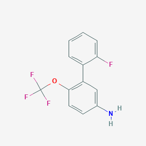 molecular formula C13H9F4NO B12074317 2'-Fluoro-2-(trifluoromethoxy)biphenyl-5-amine 