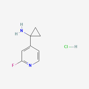 molecular formula C8H10ClFN2 B12074337 1-(2-Fluoro-4-pyridyl)cyclopropanamine hydrochloride 