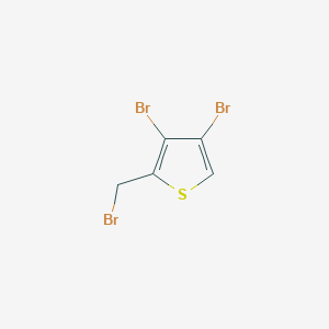 molecular formula C5H3Br3S B12074351 3,4-Dibromo-2-(bromomethyl)thiophene 