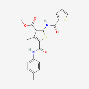 Methyl 4-methyl-2-(thiophene-2-carboxamido)-5-(p-tolylcarbamoyl)thiophene-3-carboxylate