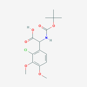 2-((Tert-butoxycarbonyl)amino)-2-(2-chloro-3,4-dimethoxyphenyl)acetic acid