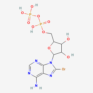 [({[(2R,3S,4R,5R)-5-(6-amino-8-bromo-9H-purin-9-yl)-3,4-dihydroxyoxolan-2-yl]methoxy}(hydroxy)phosphoryl)oxy]phosphonic acid