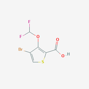 molecular formula C6H3BrF2O3S B12074471 4-Bromo-3-(difluoromethoxy)thiophene-2-carboxylic acid 