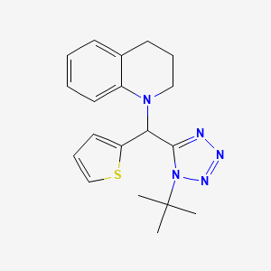 molecular formula C19H23N5S B1207449 1-[(1-tert-butyl-5-tetrazolyl)-thiophen-2-ylmethyl]-3,4-dihydro-2H-quinoline 