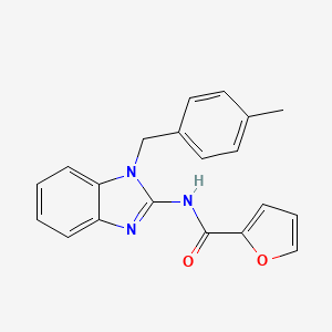 molecular formula C20H17N3O2 B1207450 N-[1-[(4-methylphenyl)methyl]-2-benzimidazolyl]-2-furancarboxamide 