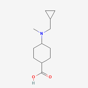 molecular formula C12H21NO2 B12074555 (1r,4r)-4-((Cyclopropylmethyl)(methyl)amino)cyclohexanecarboxylic acid 