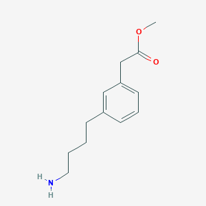 molecular formula C13H19NO2 B12074611 Methyl 2-(3-(4-aminobutyl)phenyl)acetate 