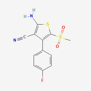 2-Amino-4-(4-fluorophenyl)-5-(methylsulfonyl)thiophene-3-carbonitrile