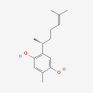 molecular formula C15H22O2 B1207469 (R)-2-(1,5-二甲基-4-己烯基)-5-甲基-1,4-苯二酚 CAS No. 69301-25-3