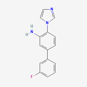 molecular formula C15H12FN3 B12074707 3'-Fluoro-4-(1H-imidazol-1-yl)-[1,1'-biphenyl]-3-amine 