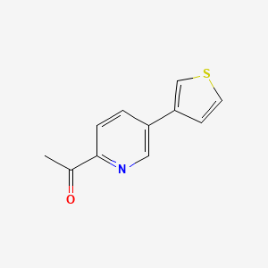 molecular formula C11H9NOS B12074714 1-(5-(Thiophen-3-yl)pyridin-2-yl)ethanone 